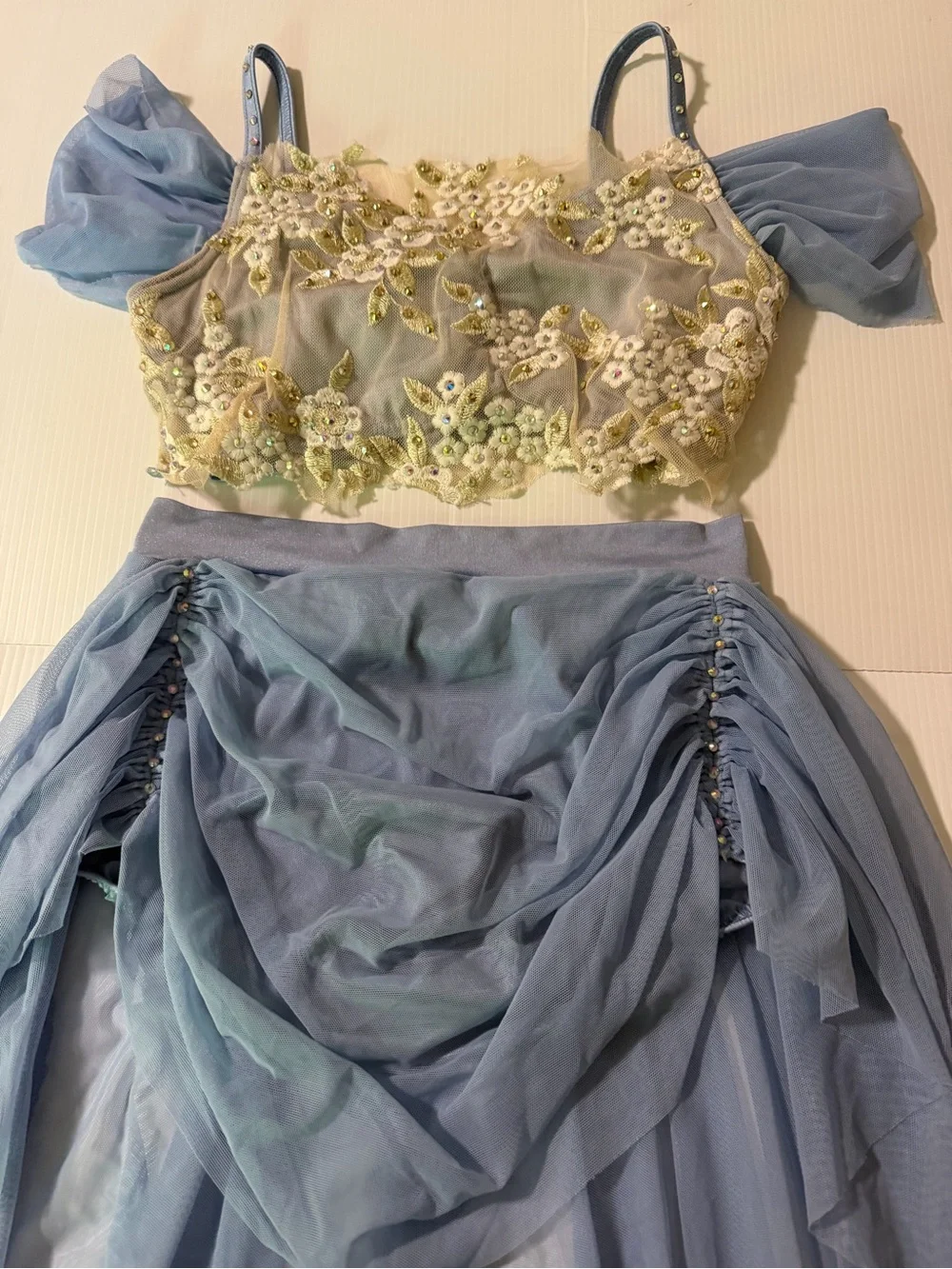 Kelle dance lyrically ballet costume blue 2 piece ENDLESS SUMMER 7878 Adult SA